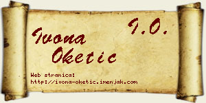 Ivona Oketić vizit kartica